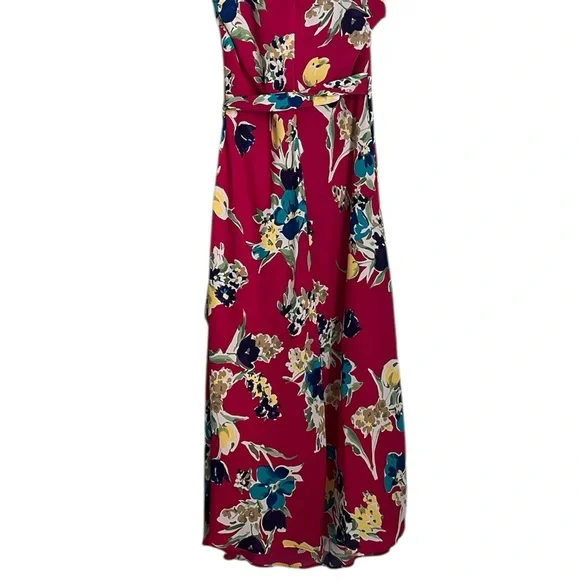 Lauren Ralph Lauren Fuchsia Floral Halter Midi Dress - Picture 12 of 16